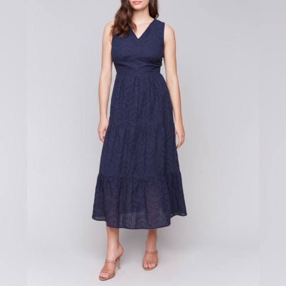 CHARLIE B Dresses & Skirts - Elegant Navy Blue Sleeveless Dress